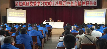 成都米兰MILAN(中国)集团党委组织学习党的十八届五中全会精神报告会