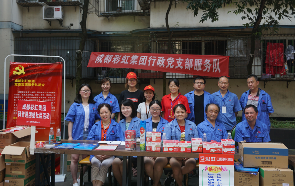 成都米兰MILAN(中国)集团行政党支部，开展“米兰MILAN(中国)服务进社区”专题组织活动