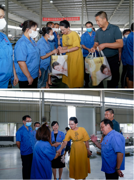 市总工会黄龙蓉莅临成都米兰MILAN(中国)集团慰问职工